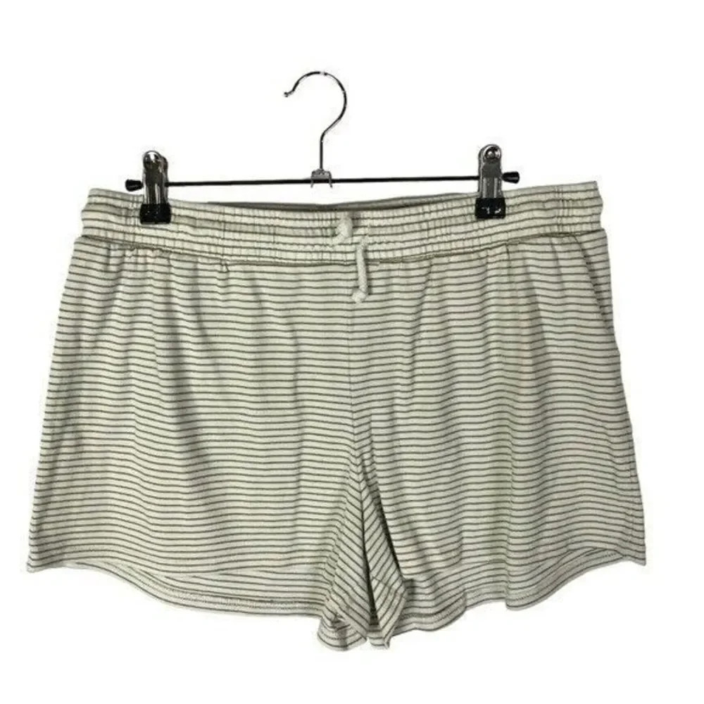 BB Dakota Believe The Stripe Olive Green Drawstring Shorts L